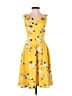 Assorted Brands Print Yellow Casual Dress Size S - photo 1