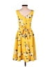 Assorted Brands Print Yellow Casual Dress Size S - photo 2