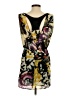 Glam 100% Polyester Graphic Yellow Cocktail Dress Size S - photo 2