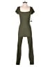 Forever 21 Solid Green Jumpsuit Size L - photo 1