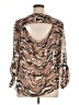 Jennifer Lopez Camo Brown 3/4 Sleeve Blouse Size XL - photo 2