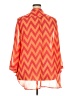 Tacera 100% Polyester Chevron-herringbone Orange Long Sleeve Blouse Size 3X - photo 2