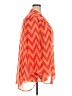 Tacera 100% Polyester Chevron-herringbone Orange Long Sleeve Blouse Size 3X - photo 4