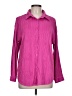 Unbranded Solid Pink Long Sleeve Blouse Size L - photo 1