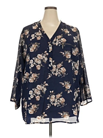J for Justify 3/4 Sleeve Blouse (view 1)