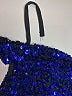 Grace 100% Polyester Stars Blue Cocktail Dress Size S - photo 3