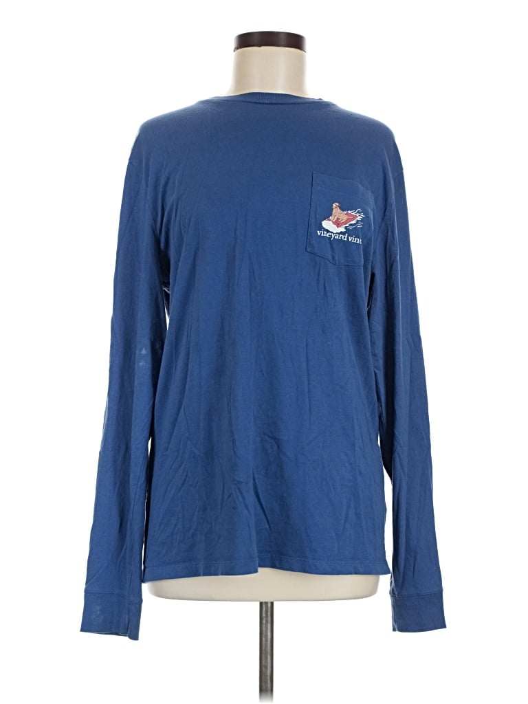 Pre-owned Vineyard Vines Long Sleeve T-shirt In Blue