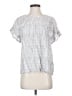 Hem & Thread Silver Short Sleeve Blouse Size S - photo 1