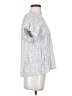 Hem & Thread Silver Short Sleeve Blouse Size S - photo 4