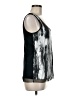 AGB 100% Cotton Silver Sleeveless Top Size M - photo 4