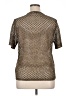 Dex Metallic Silver Short Sleeve Top Size 0X - photo 2