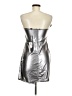 Symphony Metallic Silver Cocktail Dress Size M - photo 2