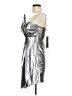 Symphony Metallic Silver Cocktail Dress Size M - photo 5