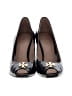 Tory Burch 100% Leather Black Wedges Size 8 1/2 - photo 2
