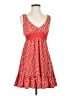 Forever 100% Polyester Hearts Red Casual Dress Size S - photo 1