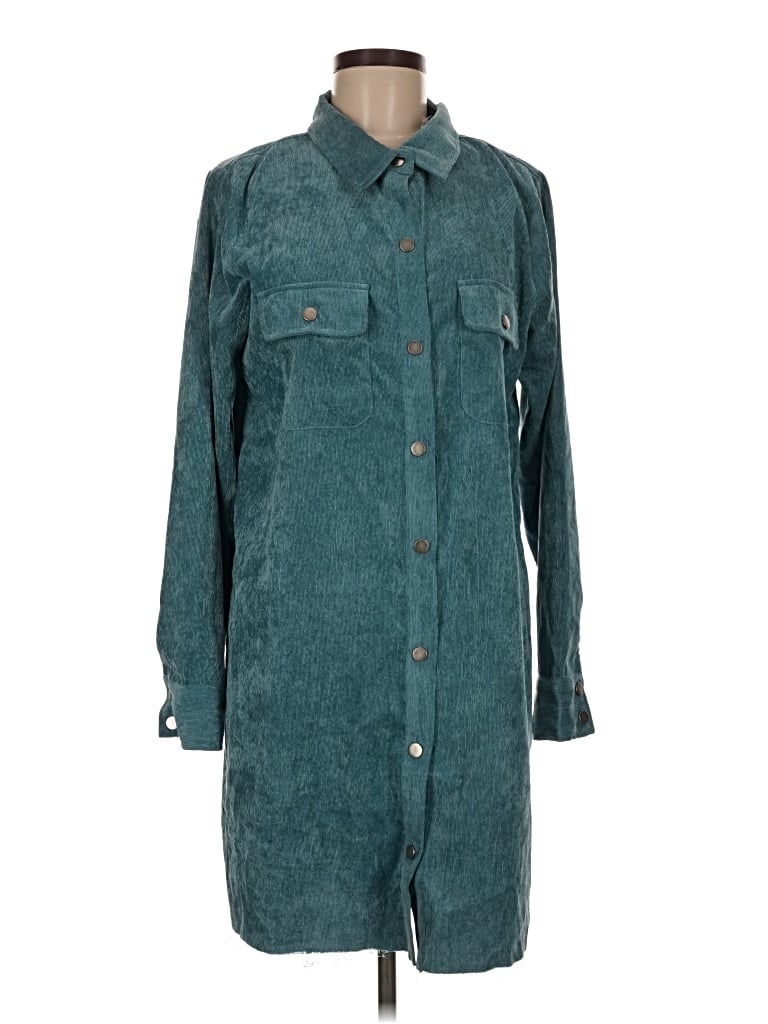Pre-owned Kori America Coat In Teal