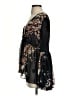 Intermix Floral Black Long Sleeve Silk Top Size S - photo 5