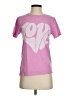 J.Crew 100% Cotton Hearts Pink Short Sleeve T-Shirt Size XS - photo 1