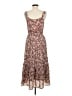 Mine 100% Polyester Paisley Brown Casual Dress Size M - photo 2