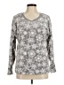 Nautica Floral Silver Pullover Sweater Size M - photo 1
