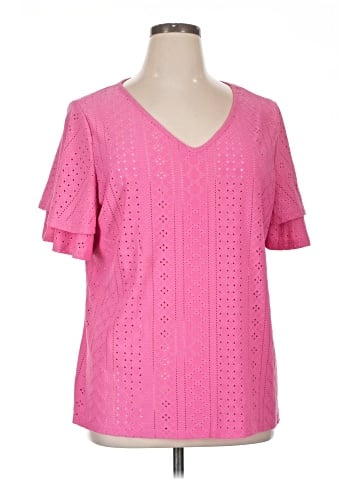 BLOOMCHIC Short Sleeve Blouse (view 1)