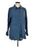 Universal Standard Blue Long Sleeve Button-Down Shirt Size 12 (XS) - photo 1