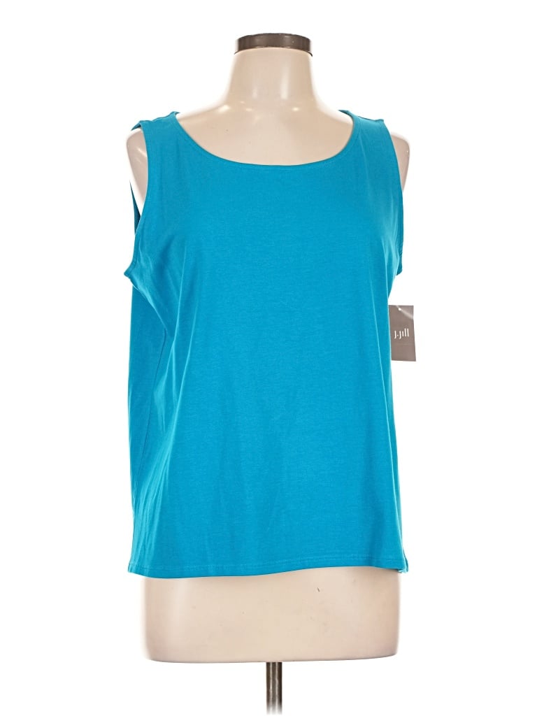 Pre-owned Jjill Sleeveless T-shirt In Teal