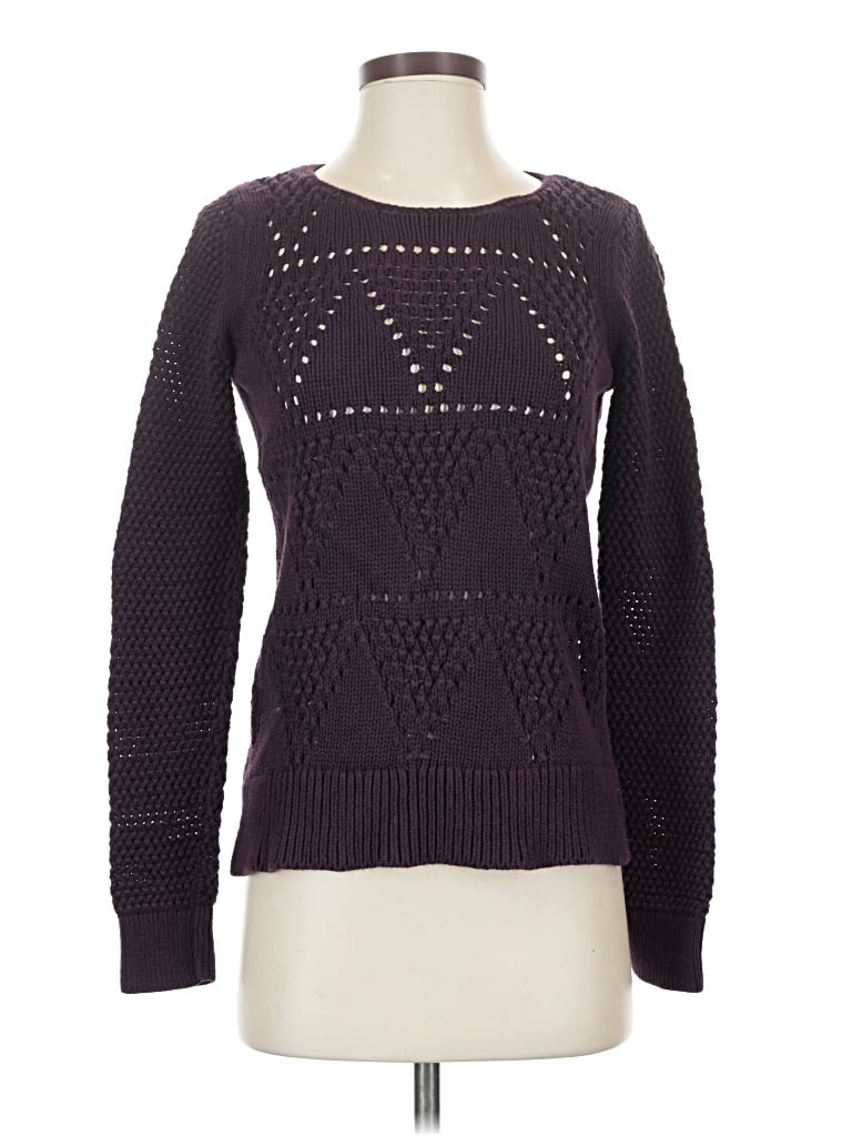 Pre-owned Ann Taylor Loft Pullover Sweater In Purple