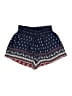 Lily White 100% Polyester Print Blue Shorts Size L - photo 1