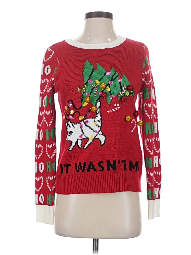 Pre-owned Joe Boxer Pullover Sweater In Red