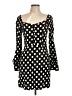 Just Fab Polka Dots Black Cocktail Dress Size L - photo 1
