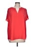 Pleione 100% Polyester Red 3/4 Sleeve Blouse Size L - photo 1