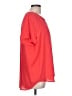 Pleione 100% Polyester Red 3/4 Sleeve Blouse Size L - photo 4