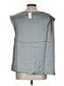 Ann Taylor LOFT 100% Polyester Silver Sleeveless Blouse Size L - photo 2