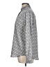 Ann Taylor 100% Polyester Print Gray Long Sleeve Blouse Size L - photo 5