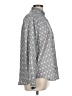 Ann Taylor 100% Polyester Print Gray Long Sleeve Blouse Size L - photo 4
