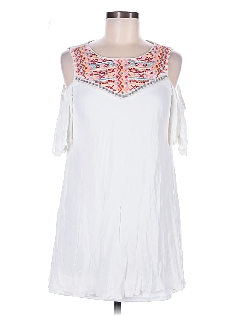 Pre-owned Lily Rose Casual Dress In White