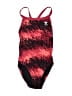 TYR Chevron-herringbone Red One Piece Swimsuit Size 6 - 6X - photo 1