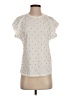 Twinset 100% Cotton Ivory Short Sleeve Top Size XS - photo 1