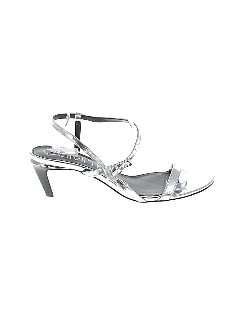 Pre-owned Calvin Klein Sandals In Silver