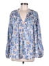 Entro 100% Polyester Blue Long Sleeve Blouse Size M - photo 1