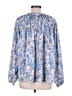 Entro 100% Polyester Blue Long Sleeve Blouse Size M - photo 2