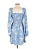 WAYF 100% Polyester Blue Casual Dress Size M - photo 2