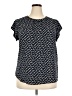 Monday Fun Black Short Sleeve Blouse Size XXL - photo 1