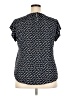 Monday Fun Black Short Sleeve Blouse Size XXL - photo 2