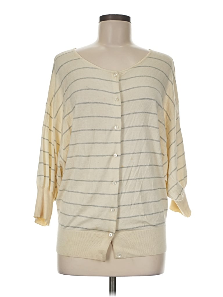 Pre-owned Lucky Brand Cardigan Sweater In Ivory