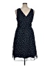 Mark Eisen Collection 100% Polyester Polka Dots Blue Casual Dress Size 14 - photo 2