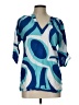 Escapada Blue 3/4 Sleeve Blouse Size L - photo 1