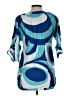 Escapada Blue 3/4 Sleeve Blouse Size L - photo 2
