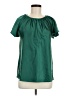 Free Assembly 100% Recycled Polyester Green Short Sleeve Blouse Size M - photo 1